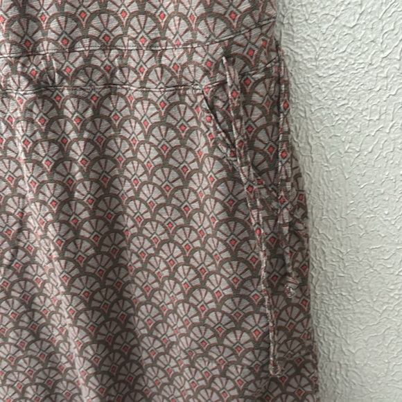 Womens Duluth Trading Co Sleeveless Dress, Pockets, Cinch Waist, Small, Brown - Picture 4 of 6